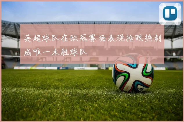 英超球队在欧冠赛场表现抢眼热刺成唯一未胜球队